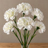 Pack of 6 x 57cm White Carnation Artificial Flowers