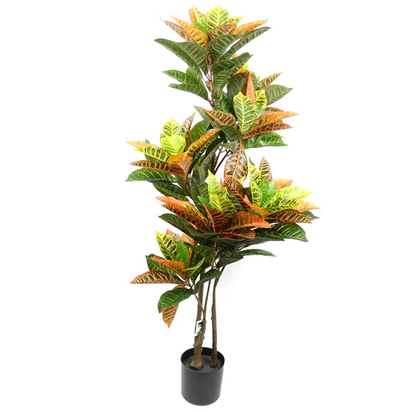 Artificial Tree Orange Yellow Codiaeum Tropical Large Botanik