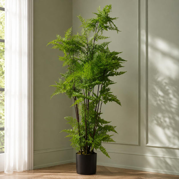 Artificial Fern Tree Plant Natural Moss 150cm 5ft Leaf Trees Realistic Plant Botanik