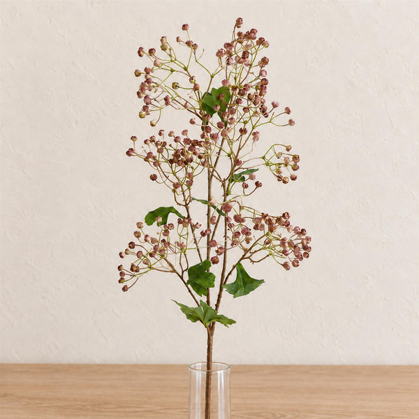 86cm Artificial Dusky Pink Daphne Berry Spray