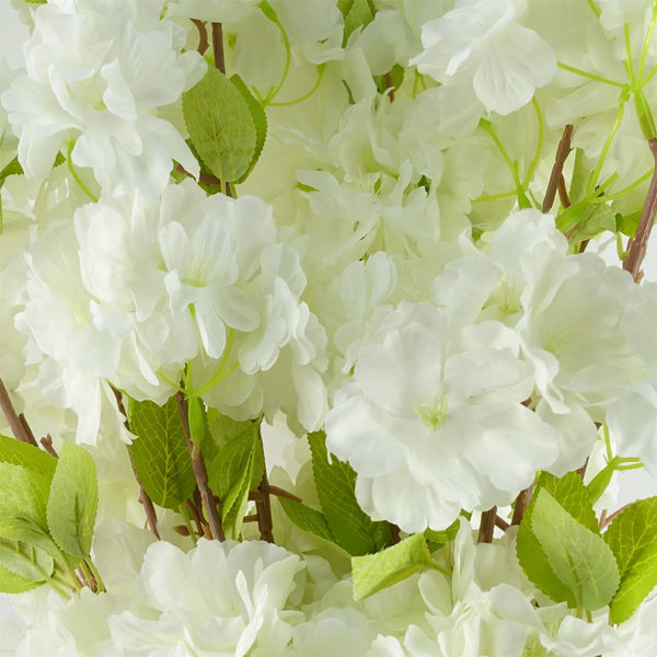 Pack of 6 x 100cm White Artificial Blossom Stem - Premium Quality