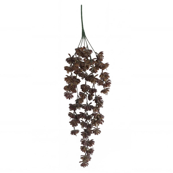 70cm Artificial Trailing Sedum Succulent Plant Dusty Brown Hanging Faux Greenery