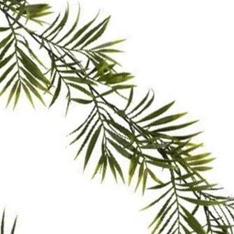 Pack of 6 x 190cm Fire Retardant Artificial Palm Garland - Premium Quality