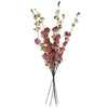 Pack of 6 x 100cm Pink Blossom Spray Stem - Premium Quality