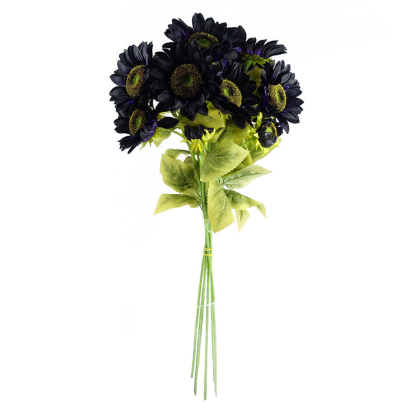 Pack of 6 x 88cm Purple Artificial Sunflower - 18 heads - Premium Quality