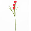 Pack of 6 x 80cm Artificial Tulip Red Stem - Premium Quality