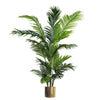 180cm Artificial Palm Tree Extra Large Gold Metal Planter - Premium Quality