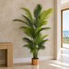 180cm Artificial Palm Tree Extra Large Copper Metal Planter - Premium Quality