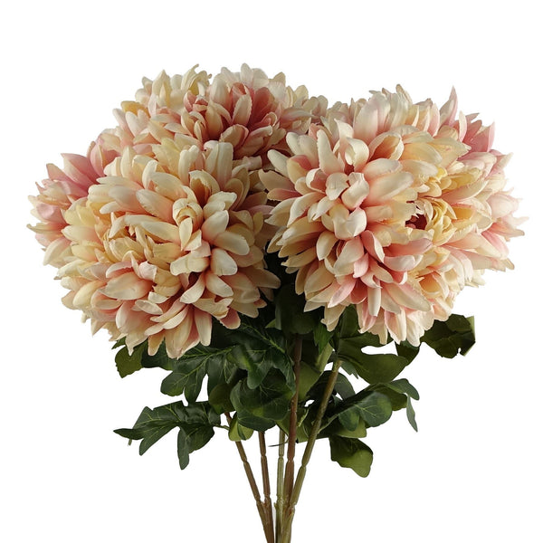 Pack of 6 x 75cm Extra Large Reflex Chrysanthemum - Pink - Premium Quality