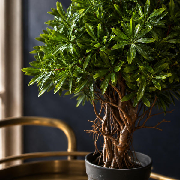 45cm Fire Retardant Mini Ficus Topiary Ball Plant - Premium Quality