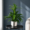 Artificial Plant Bamboo Silver Metal Planter 65cm Realistic Leaf Design Botanik