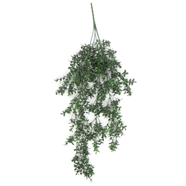 Pack of 6 x Hanging UV and Fire Resistant Artificial Small Leaf Plant 78cm