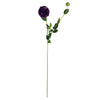 Pack of 6 x 75cm Artificial Dahlia PomPom Flower Stem Purple - Premium Quality