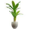 43cm Inoke Embossed Large Stone Colour Composite Planter Plant Pot