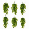 Pack of 6 x 70cm Artificial Trailing Fern Botanik Plant Hanging Faux Greenery - Premium Quality