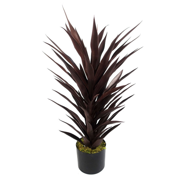 Leaf Design 85cm Dark Red Yucca Plant Artificial