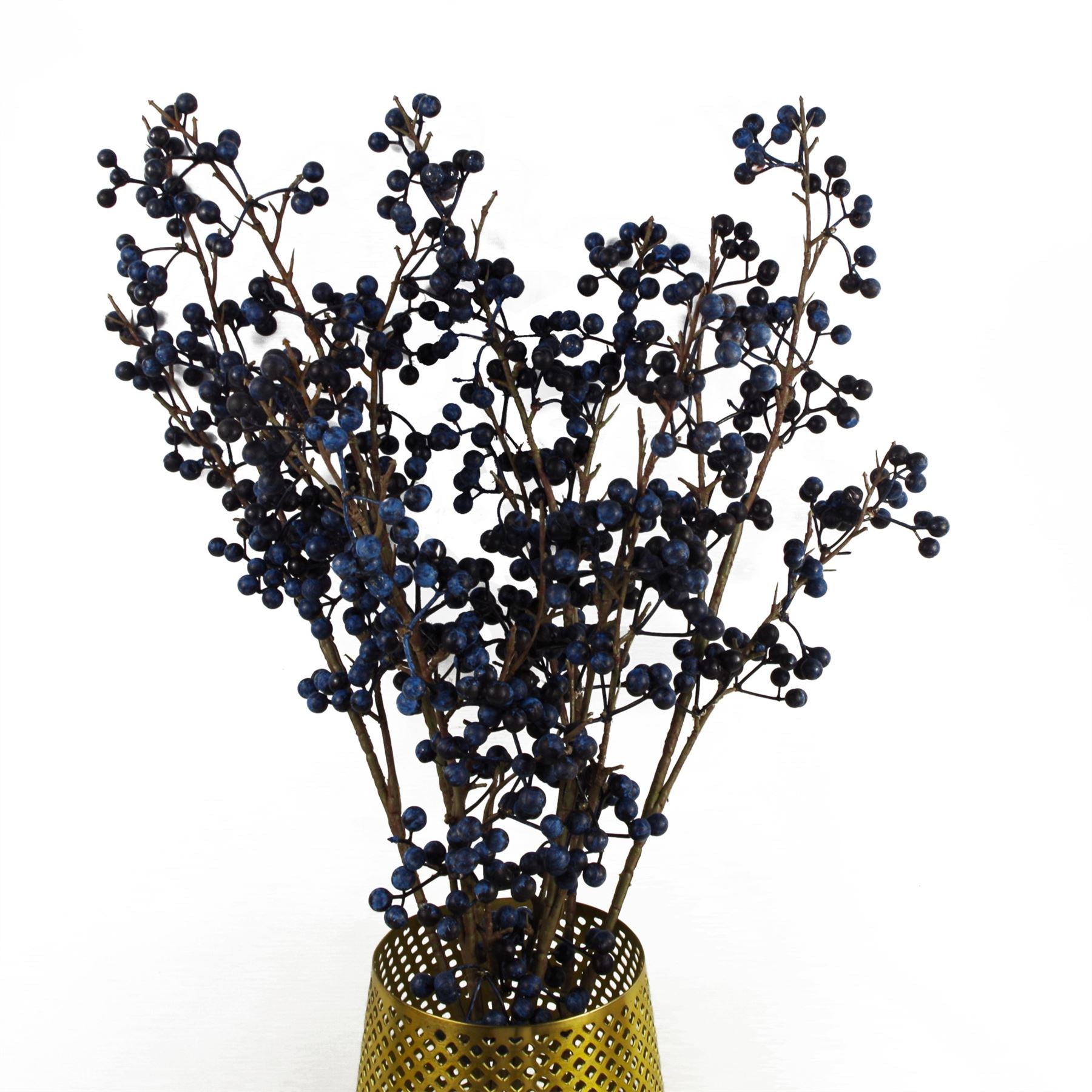 Artificial Blue Christmas Berry Spray 70cm Xmas