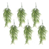 Pack of 6 x Hanging UV and Fire Resistant Artificial Trailing Button Fern Plant 82cm