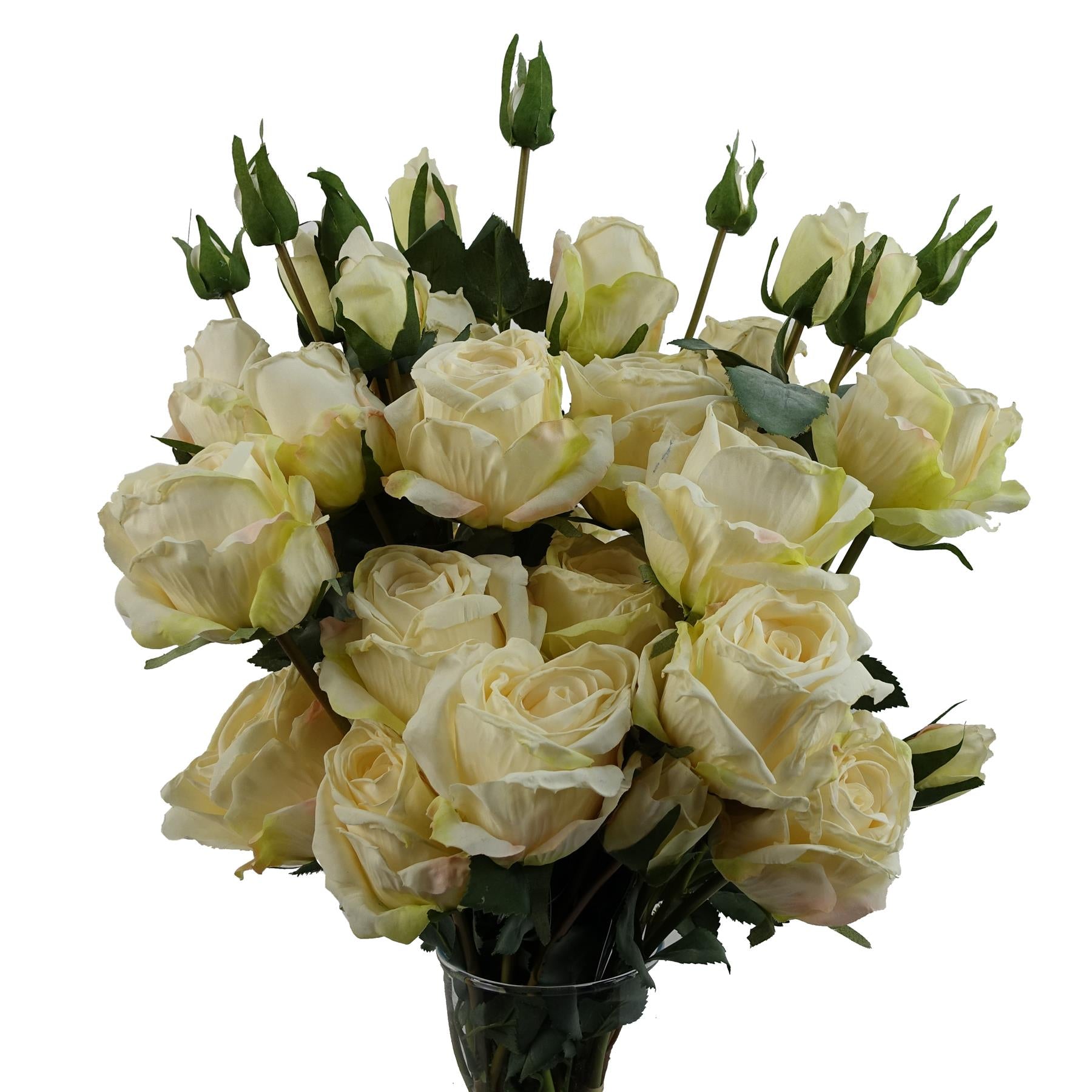 6 x Cream Rose Artificial Flowers