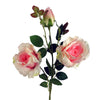 Pack of 6 x 80cm Artificial Pink Rose Stem - 18 flowers - Premium Quality