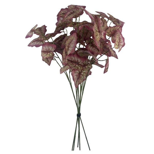 Pack of 6 x 85cm Artificial Purple Leaf Foliage