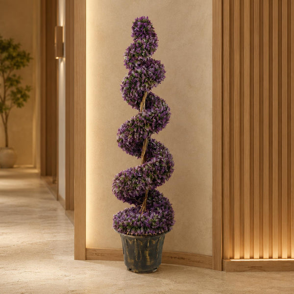 120cm Purple Large Botanik Spiral with Decorative Planter - Premium Quality