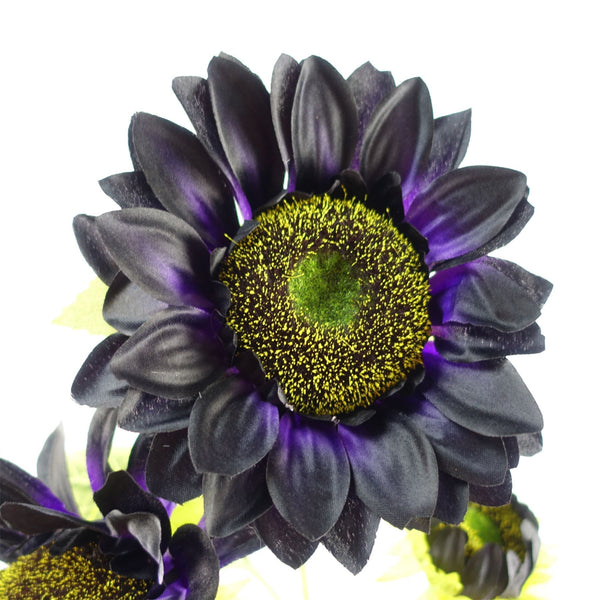 Pack of 6 x 88cm Purple Artificial Sunflower - 18 heads - Premium Quality