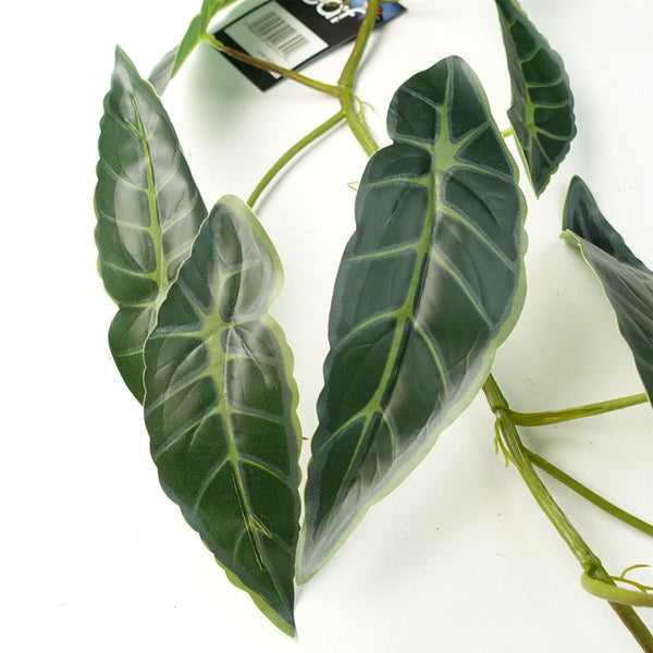 110cm Artificial Hanging Trailing Dark Green Leaf Plant