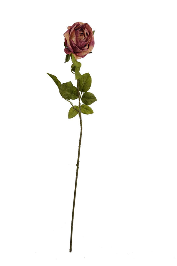 Pack of 6 x 70cm Artificial Dark Pink Rose - Premium Quality