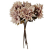 Pack of 6 x 55cm Dahlia Flower Stem - Dusty Pink - Premium Quality