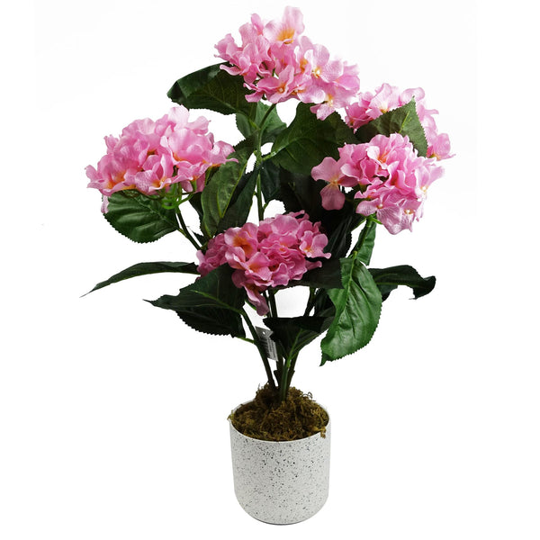 55cm Artificial Pink Hydrangea Plant