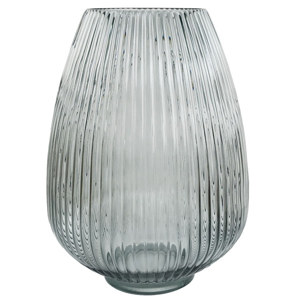 50cm Grey Glass Vase Artificial Chrysanthemums - Premium Quality