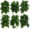 Pack of 6 x 25cm Realistic Monstera Stem Plant - Dark Green - Premium Quality