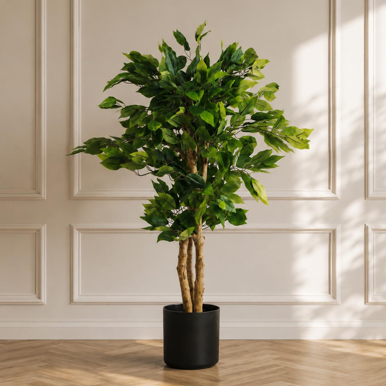 Artificial Ficus Tree Plant Evergreen Bushy 90cm Realistic House Plants Botanik