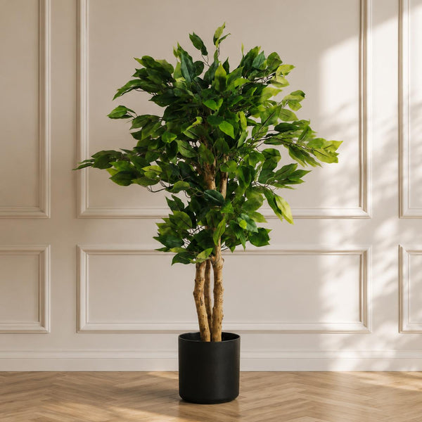 Artificial Ficus Tree Plant Evergreen Bushy 90cm Realistic House Plants Botanik