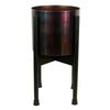 Medium Black Stand with Iridescent Rainbow Metal Planter 38.5cm x 18cm - Premium Quality