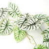 6 x 120cm Artificial Hanging Trailing Plant Alocasia Dragon Scale Light - Premium Quality
