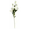 Pack of 6 x Artificial Flowers White Wild Rose Stem - 6 Flowers 80cm