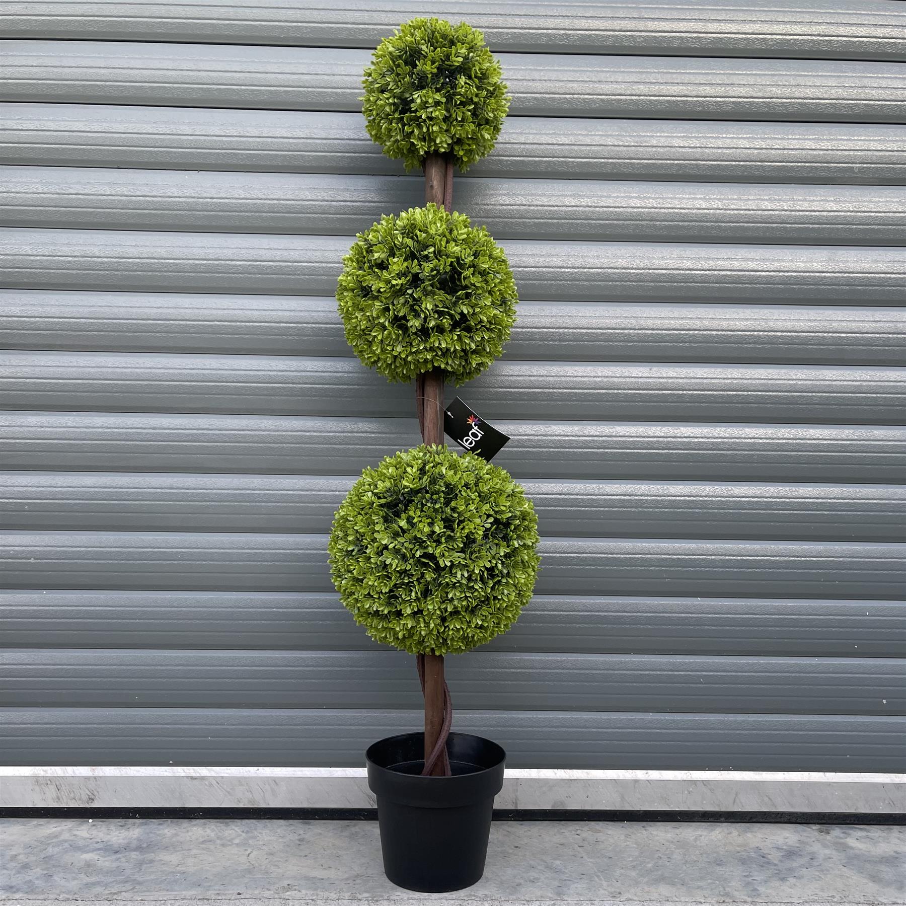 120cm Green Triple Ball Topiary Tree