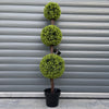 120cm Green Triple Ball Topiary Tree