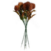 Pack of 6 x 70cm Globe Thistle Yellow Ball Artificial Flower Stem - Premium Quality