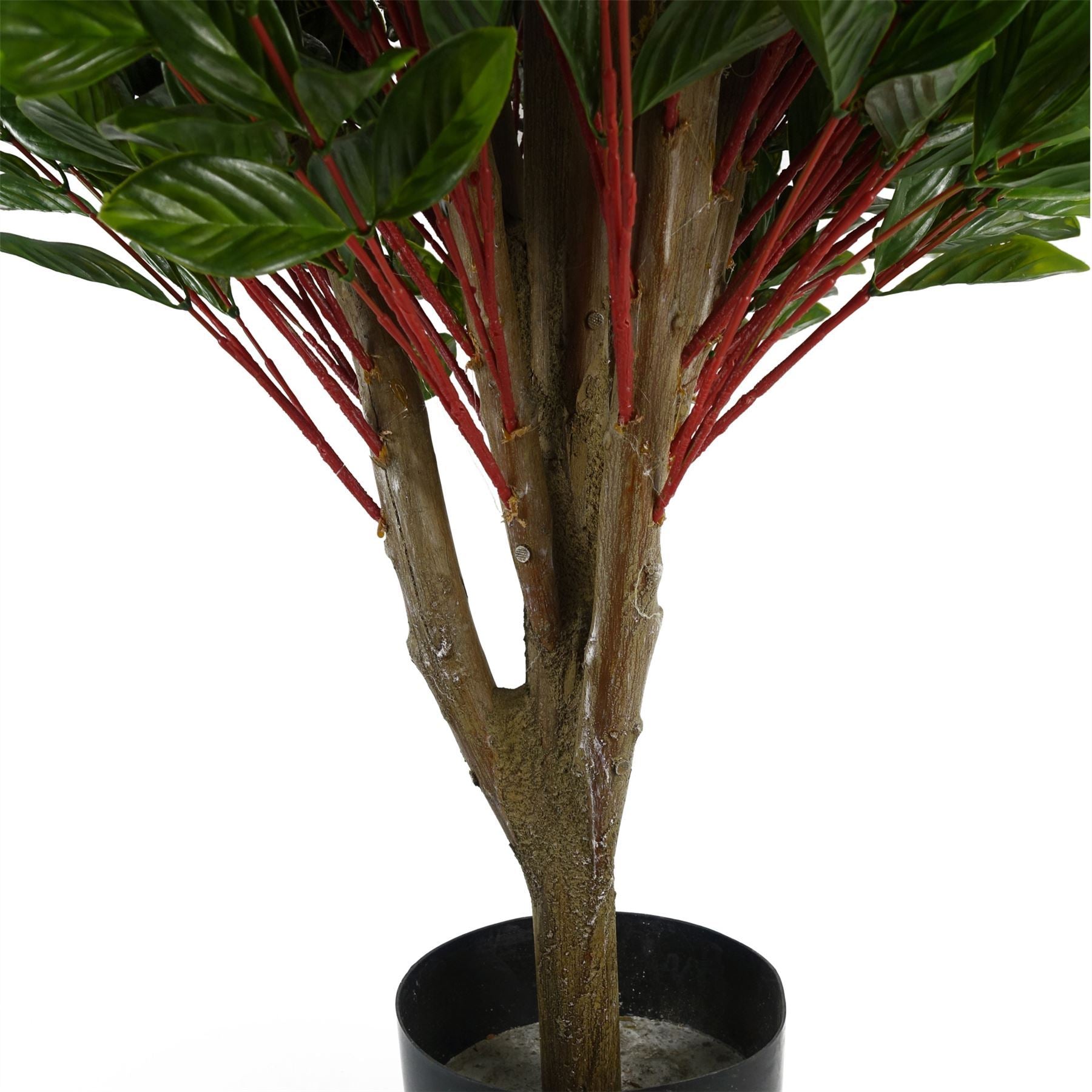 90cm Pair of UV Resistant Gloxinia Ball Topiary with 1608 Leaves and Natural Trunk - Premium Quality