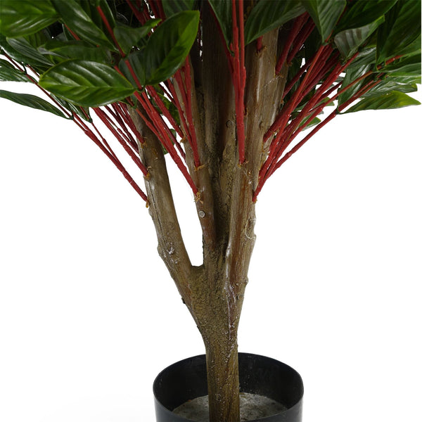 90cm Pair of UV Resistant Gloxinia Ball Topiary with 1608 Leaves and Natural Trunk - Premium Quality