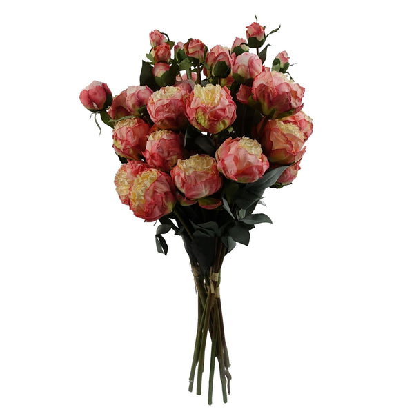 6 x Pink Peony Artificial Flower