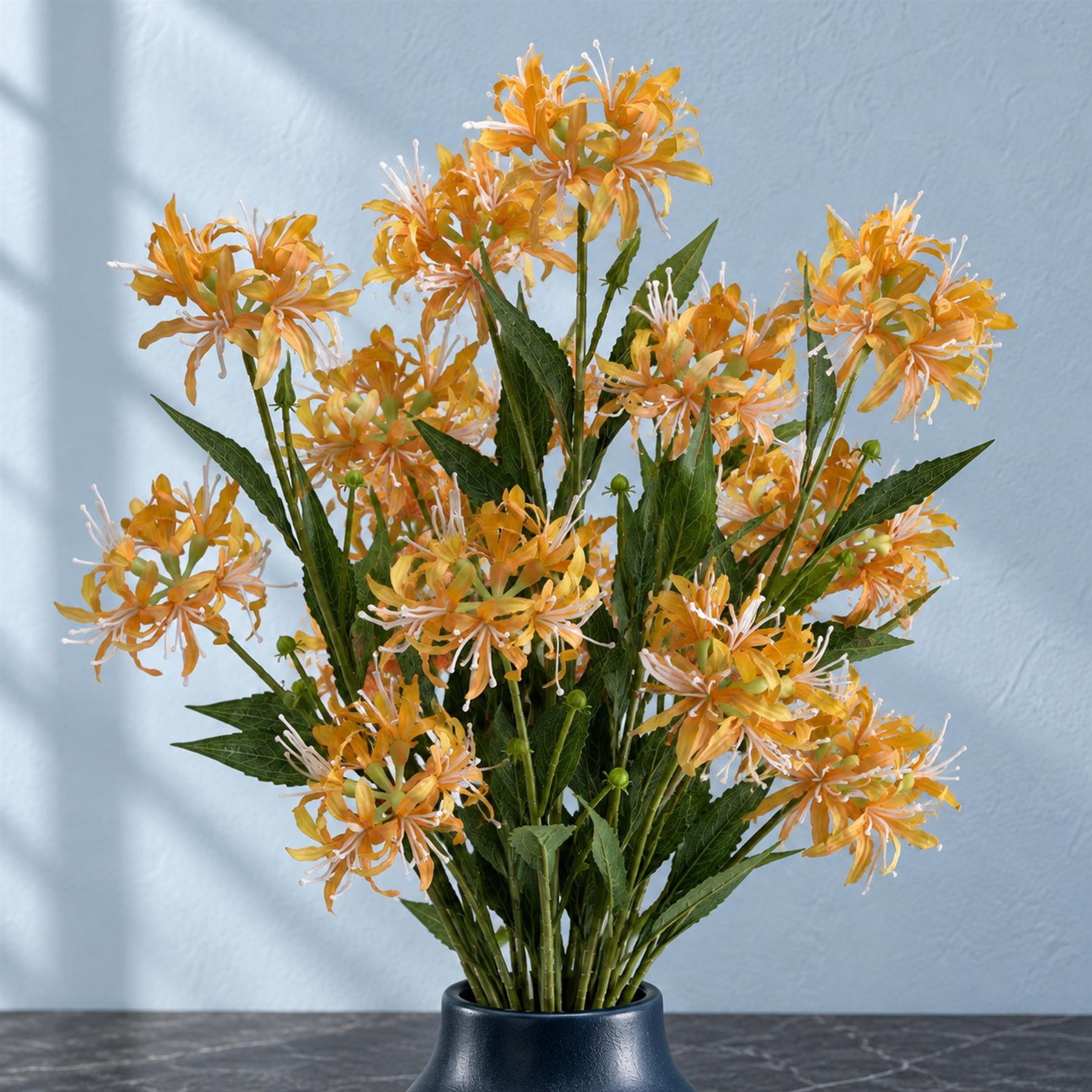 Pack of 6 x 72cm Artificial Yellow Spider Lily Stems