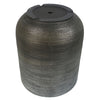 39cm x 33cm Coya Silver Ridged Planter Large Composite Plant Pot