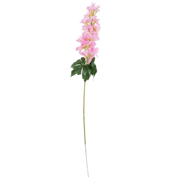 Leaf 60cm Pink Delphinium Tropical with Glass Vase