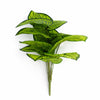 60cm Artificial Caladium Style Stem Plant Bright Green Variegated Faux Foliage Arrangement
