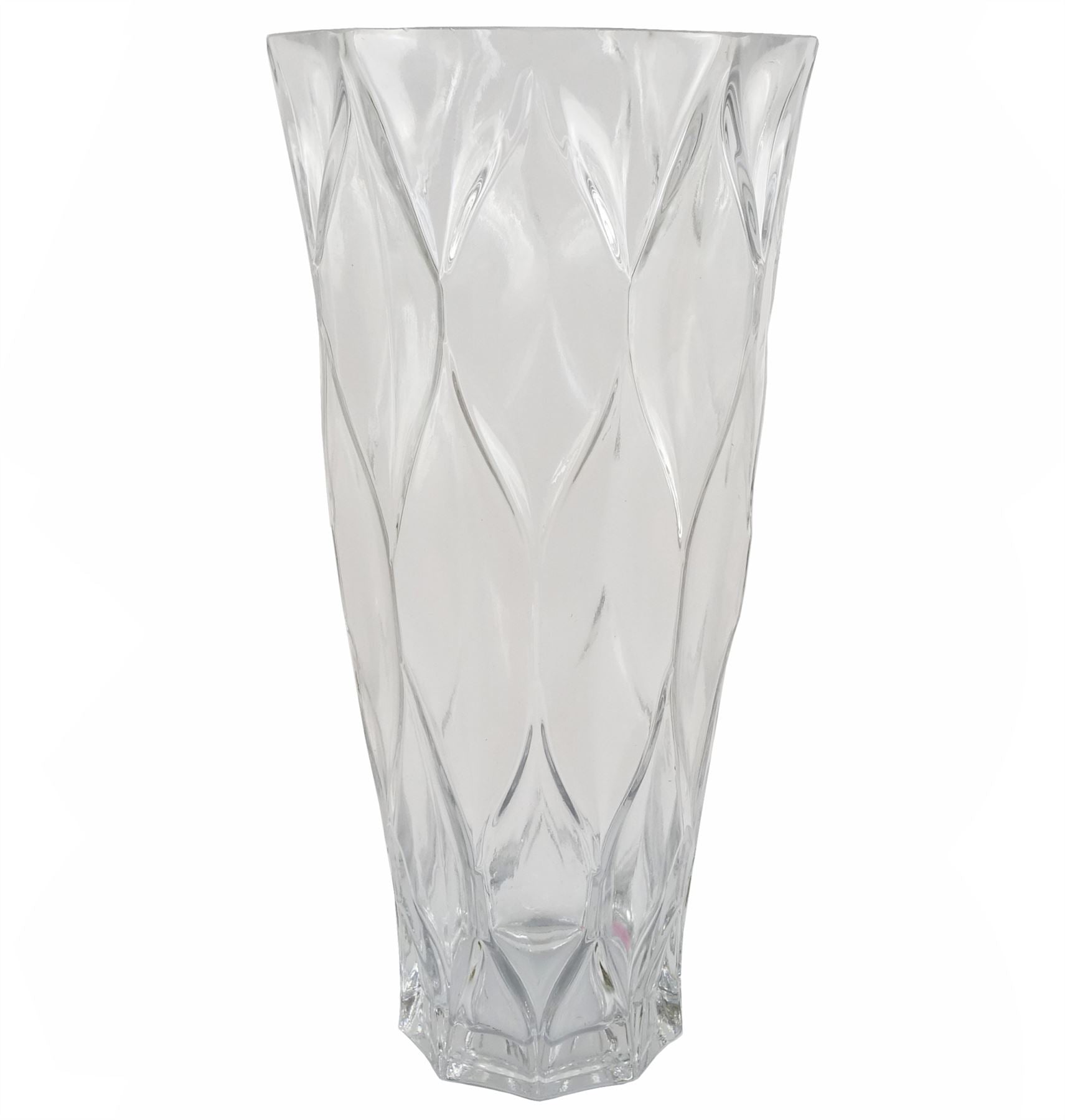 Leaf 90cm Purple Chrysanthemum and Ferns Glass Vase