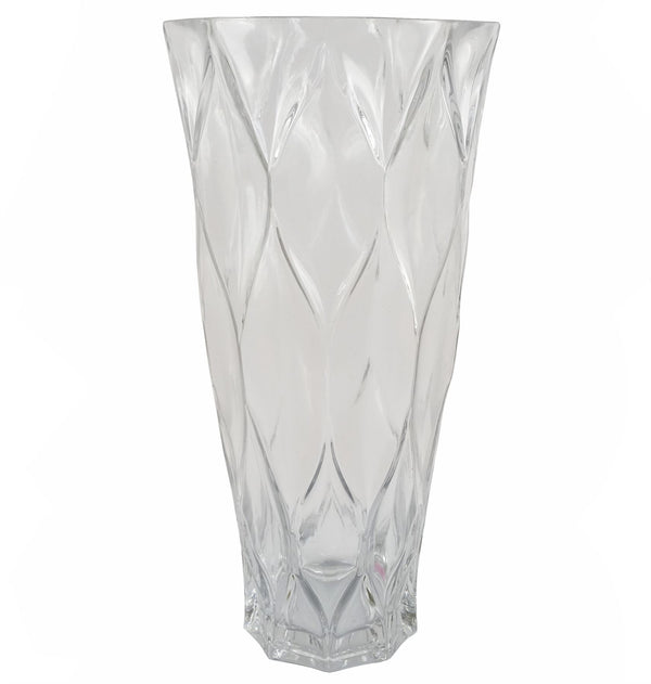 Leaf 90cm Purple Chrysanthemum and Ferns Glass Vase